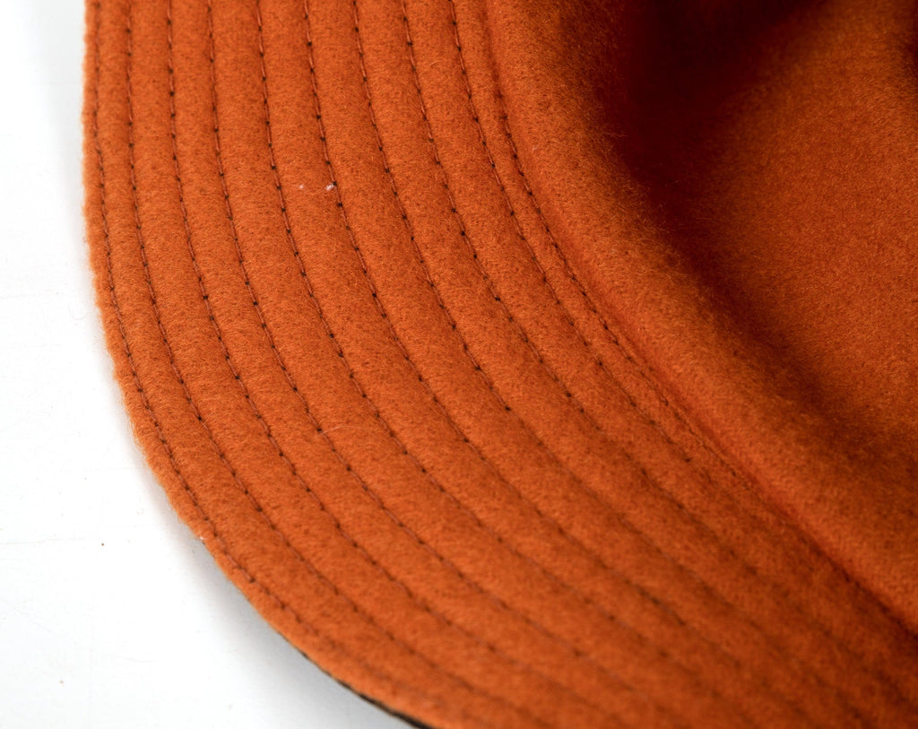 Hermes Women's Hat Black w/ Burnt Orange Interior Rain Hat – Mightychic