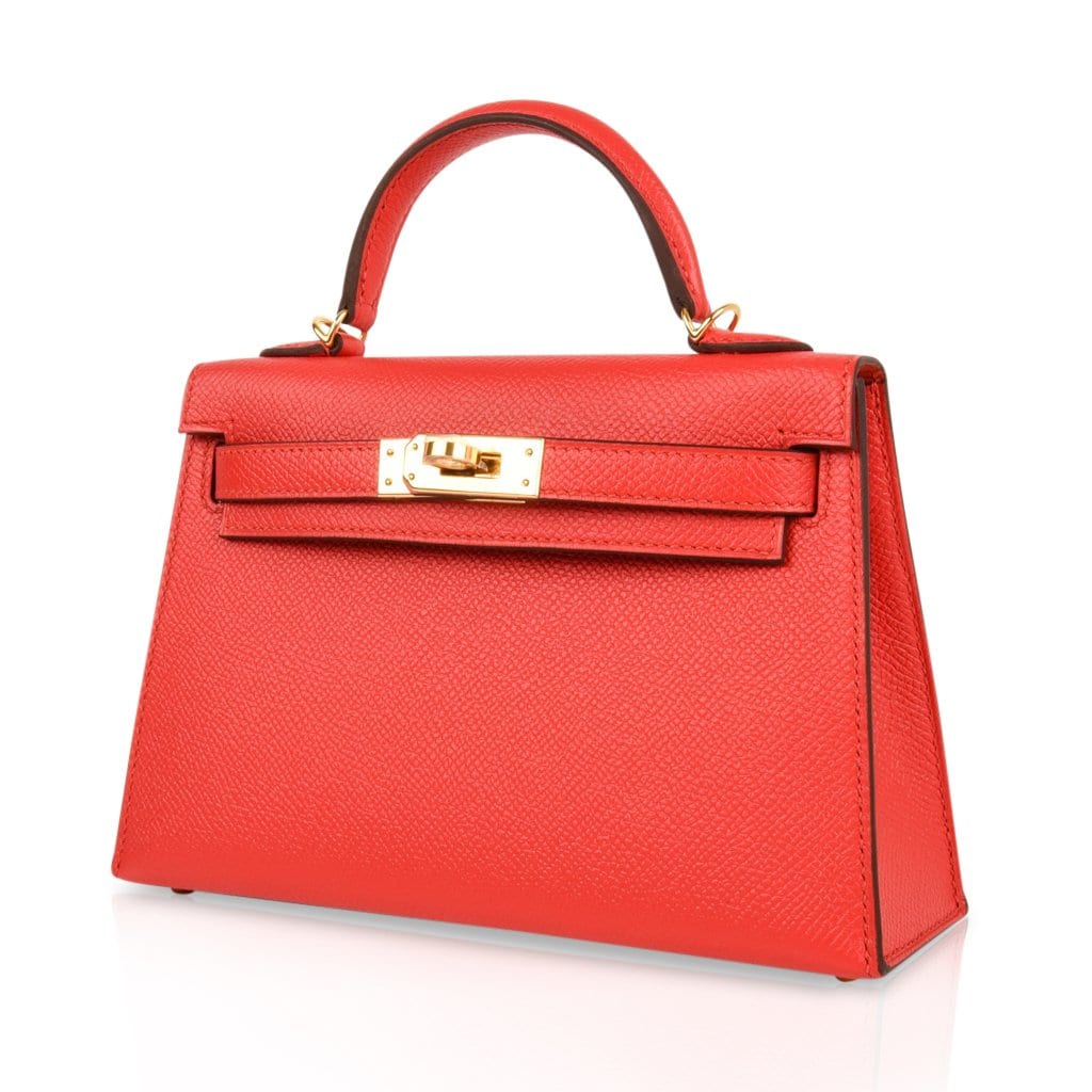 hermes mini kelly red