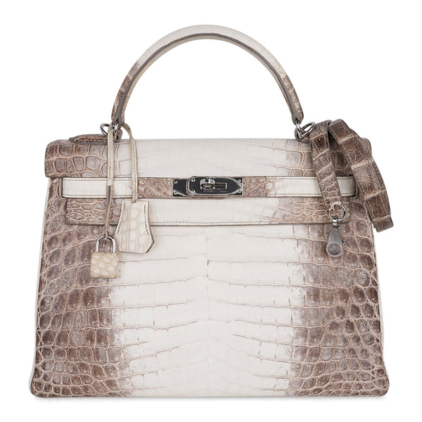 Hermes Birkin 30 Bag Himalaya Blanc Crocodile Palladium Hardware