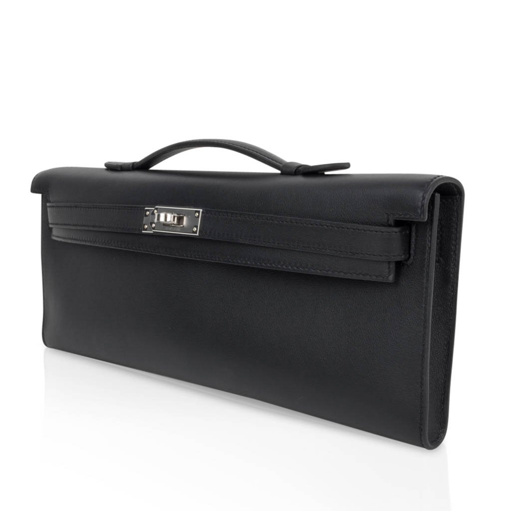 hermes kelly cut black