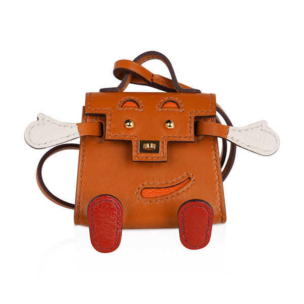 Hermes Orange Shopping Bag Charm – Vintage by Misty