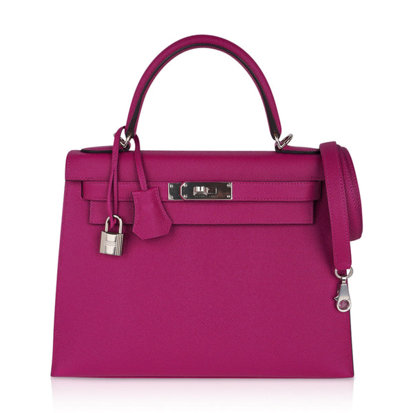 Hermes Kelly 28 Casaque Sellier Bag Rouge de Coeur/Rose Extreme Limite –  Mightychic