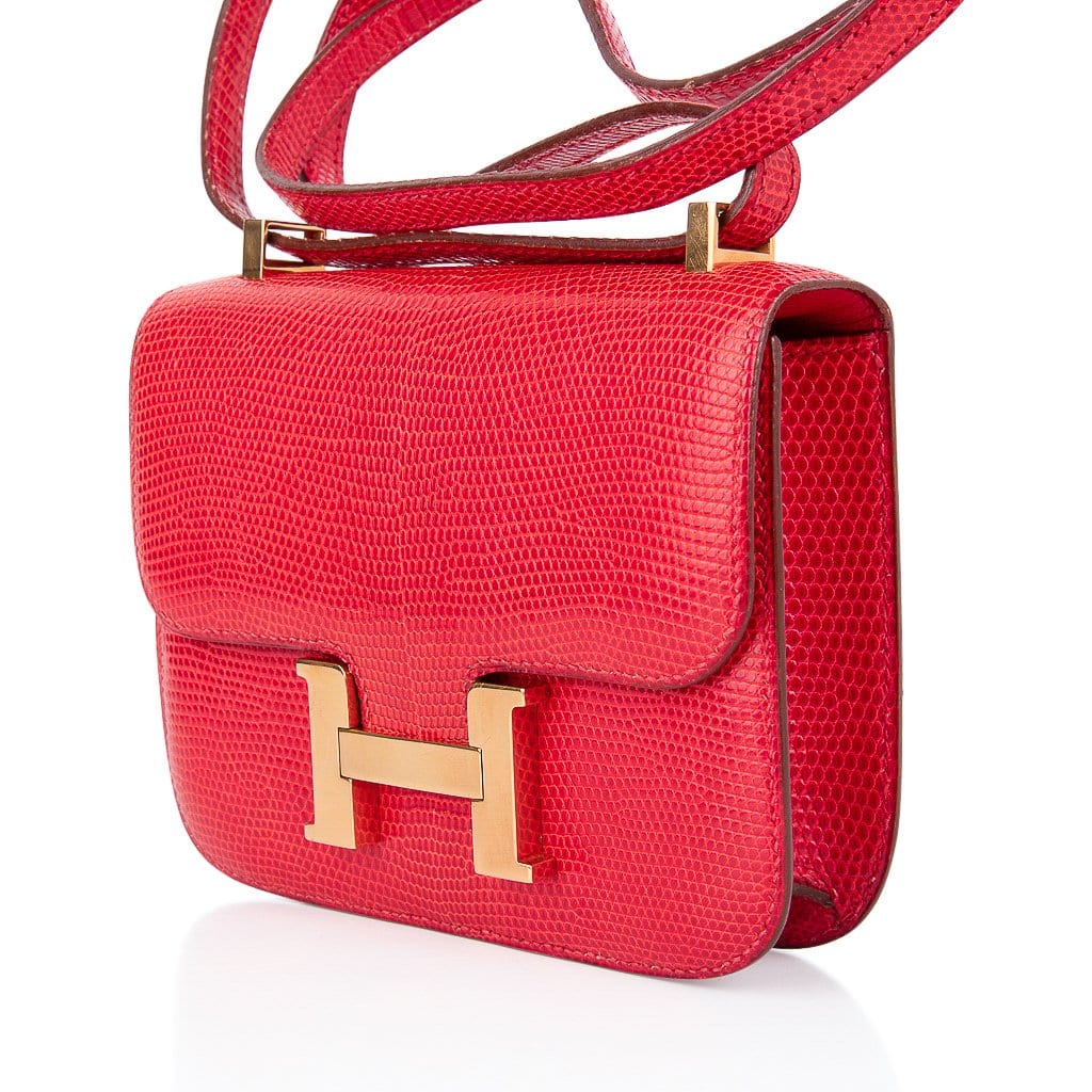 Hermes Micro Constance Bag Rouge Lizard 