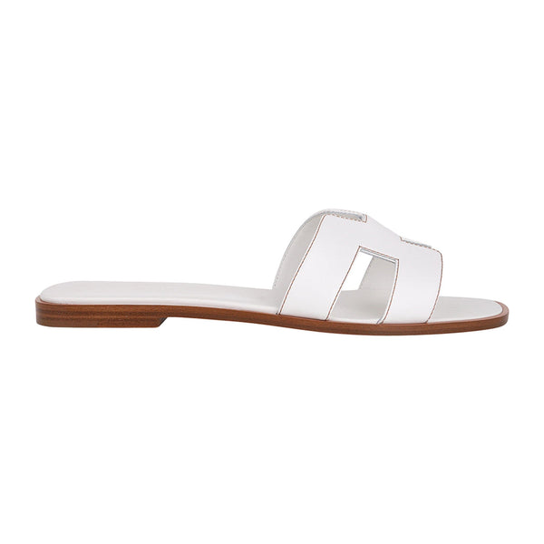 HERMES Lizard Oran Sandals 37 Ombre 858998