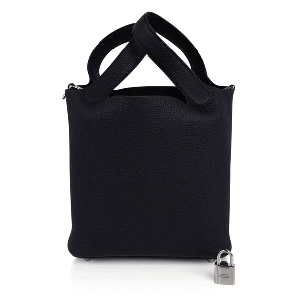 Hermes Bleu Encre/Brique/Black Epsom Leather Picotin Lock Tressage MM Bag  Hermes