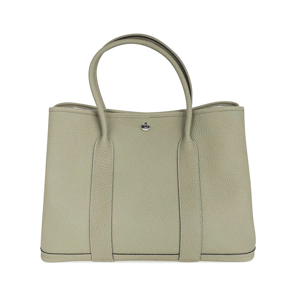 Hermes Garden Party 30 In Ecru Canvas and Abricot Negonda Leather