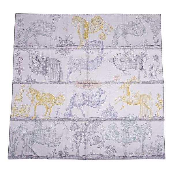 Hermès Zebra Pegasus Silk Scarf 90