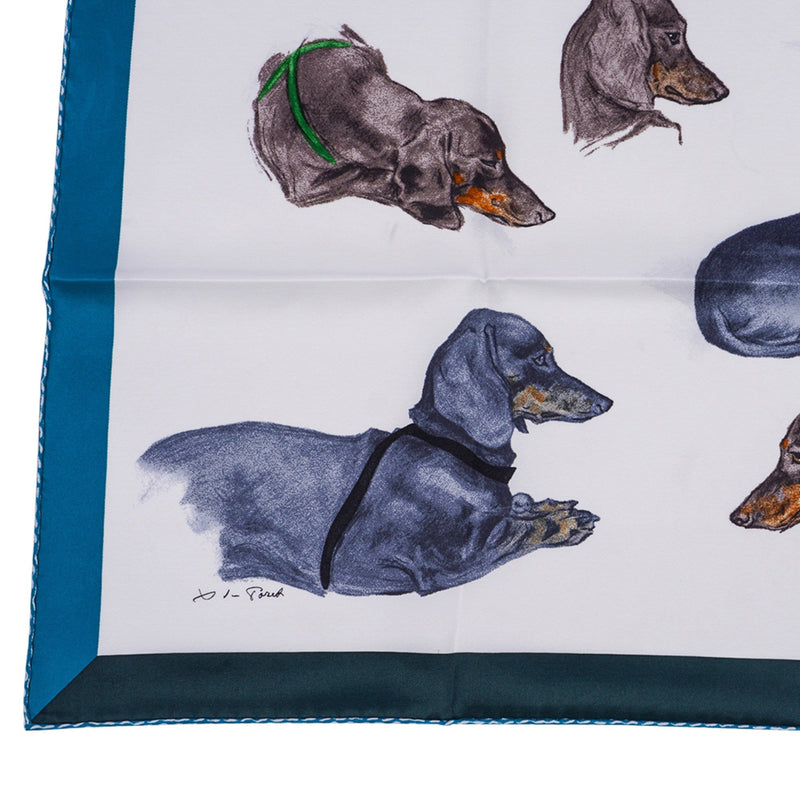 hermes les bassets scarf