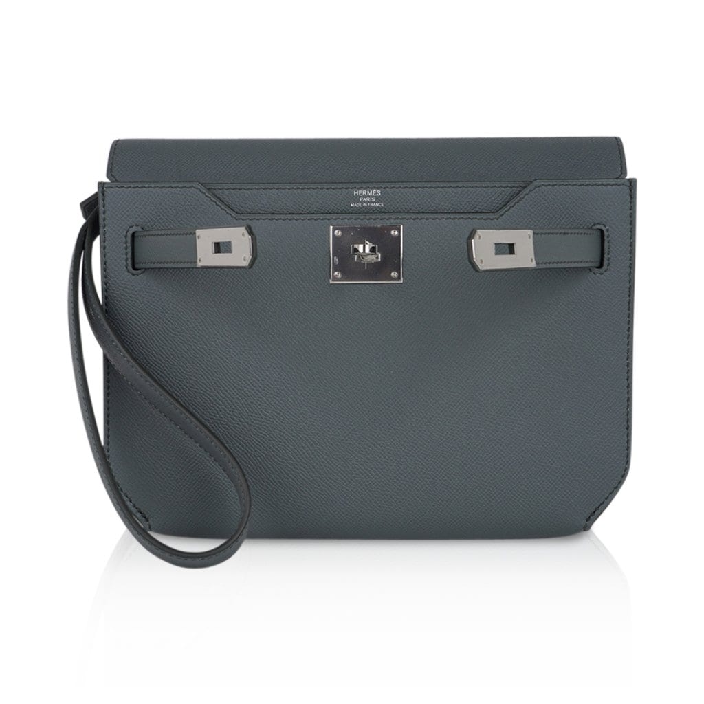 Hermes Kelly Handbag Vert Amande Epsom With Palladium Hardware 28