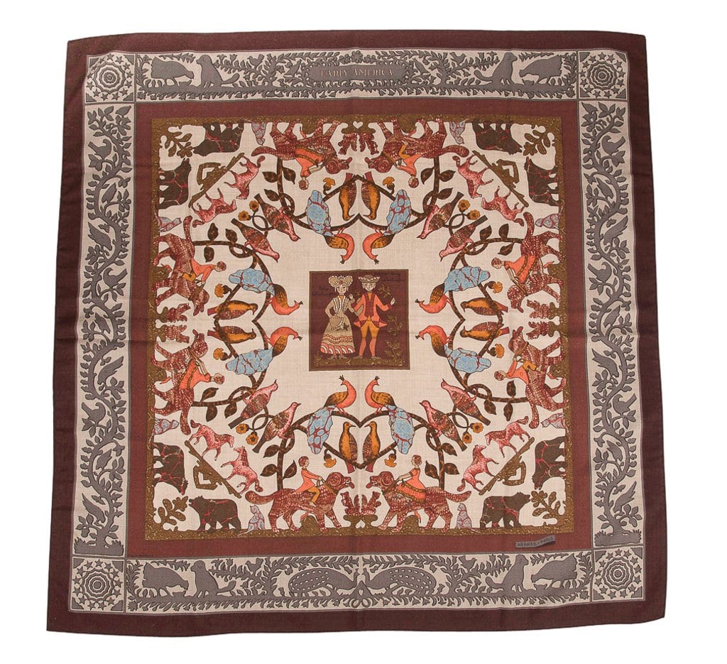 hermes scarf brown thomas