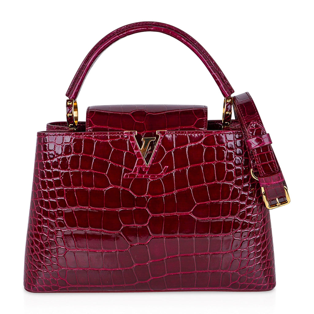 Capucines Mini Crocodilien Brillant - Handbags