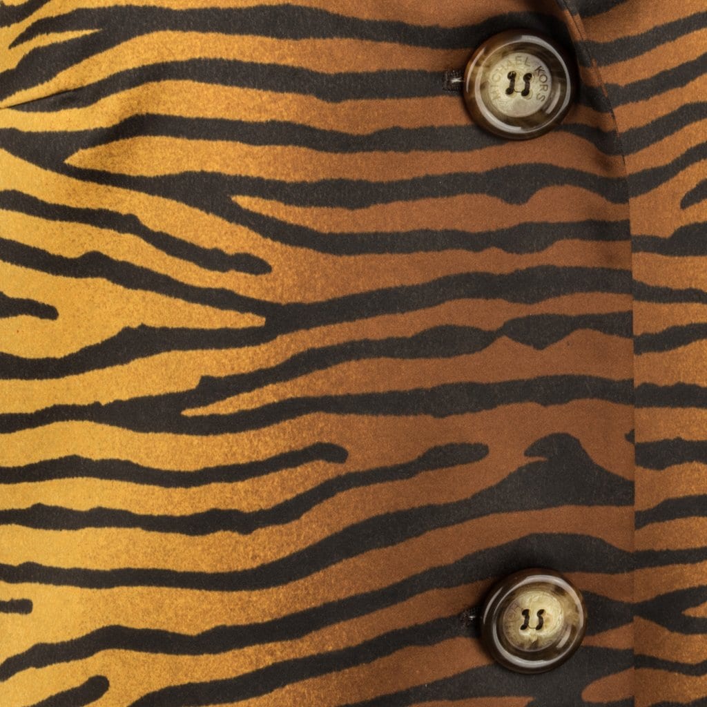 Michael Kors Coat Rich Golden Tiger Animal Print 8 – Mightychic