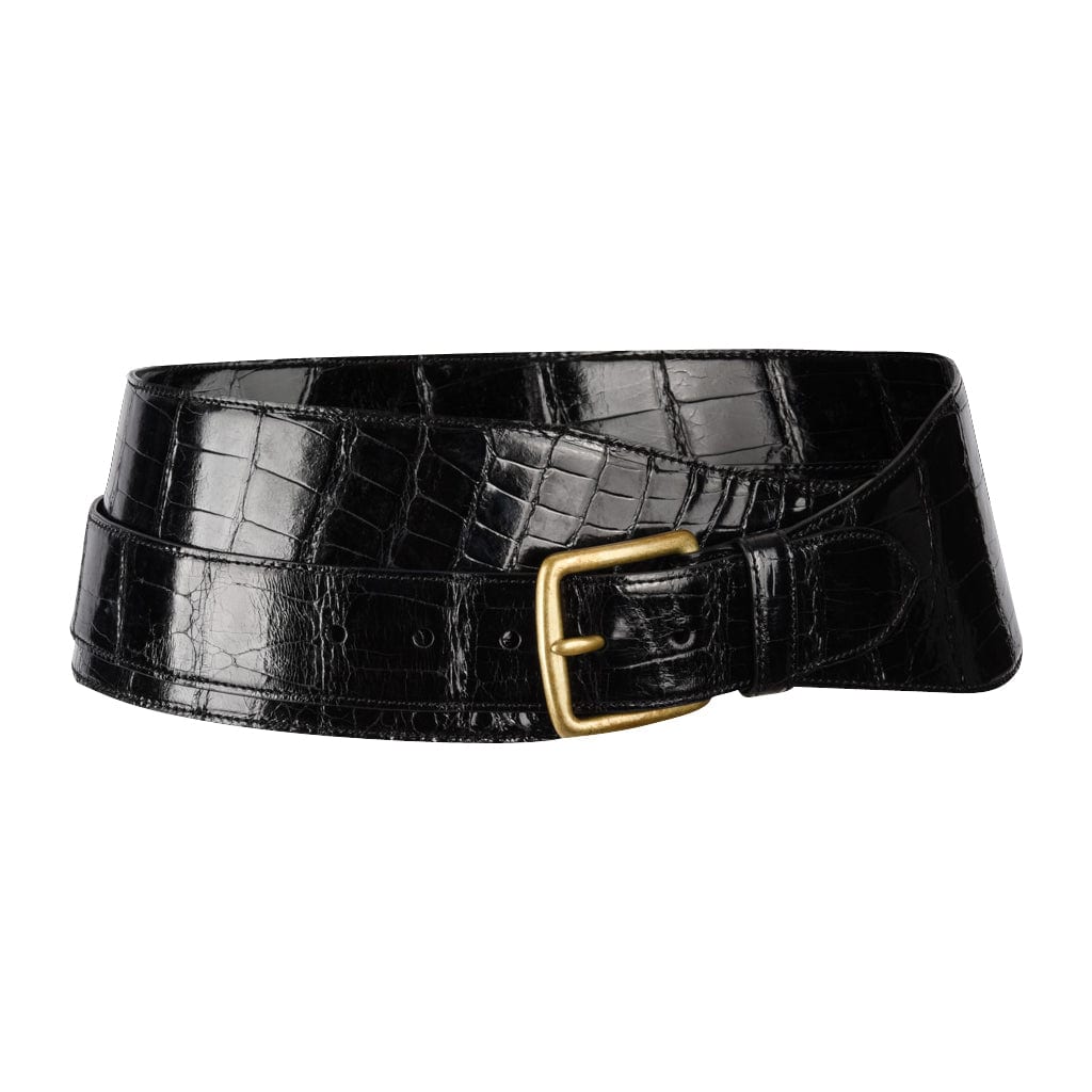 ralph lauren crocodile belt