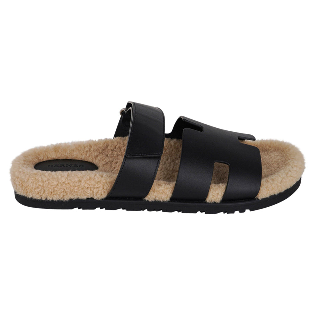 hermes chypre woolskin sandals