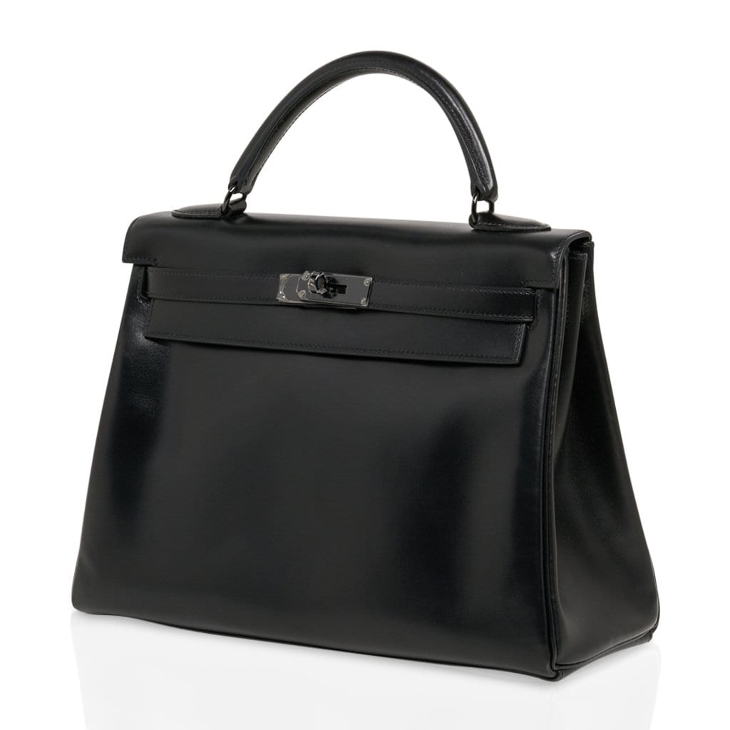 Hermes Kelly 32 So Black Bag Box 