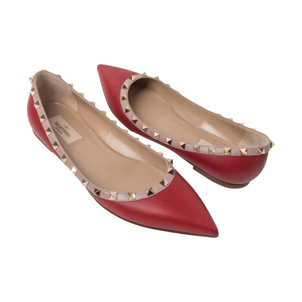 Shoe Rockstud Red Ballet Flat 39 / 9 – Mightychic
