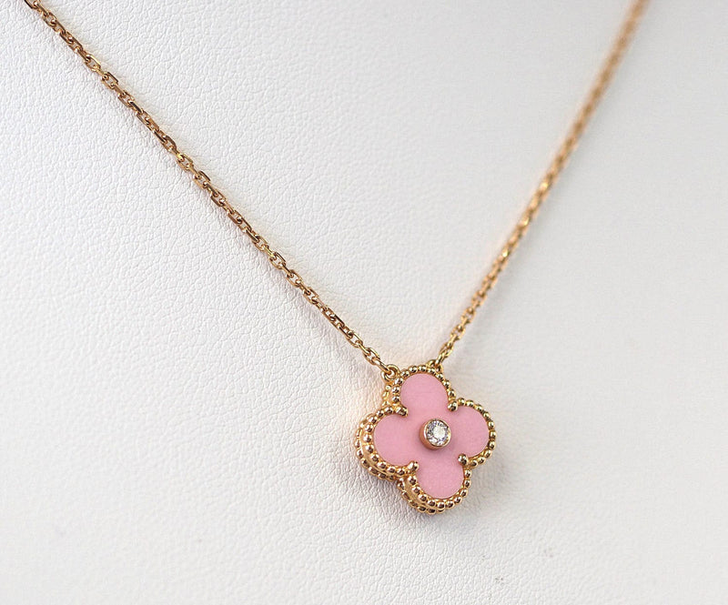 pink van cleef necklace