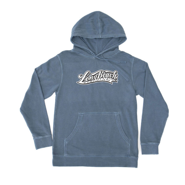 OG Logo Women's Slate Blue Pigment Dyed Hoodie – Long Beach Clothing Co.