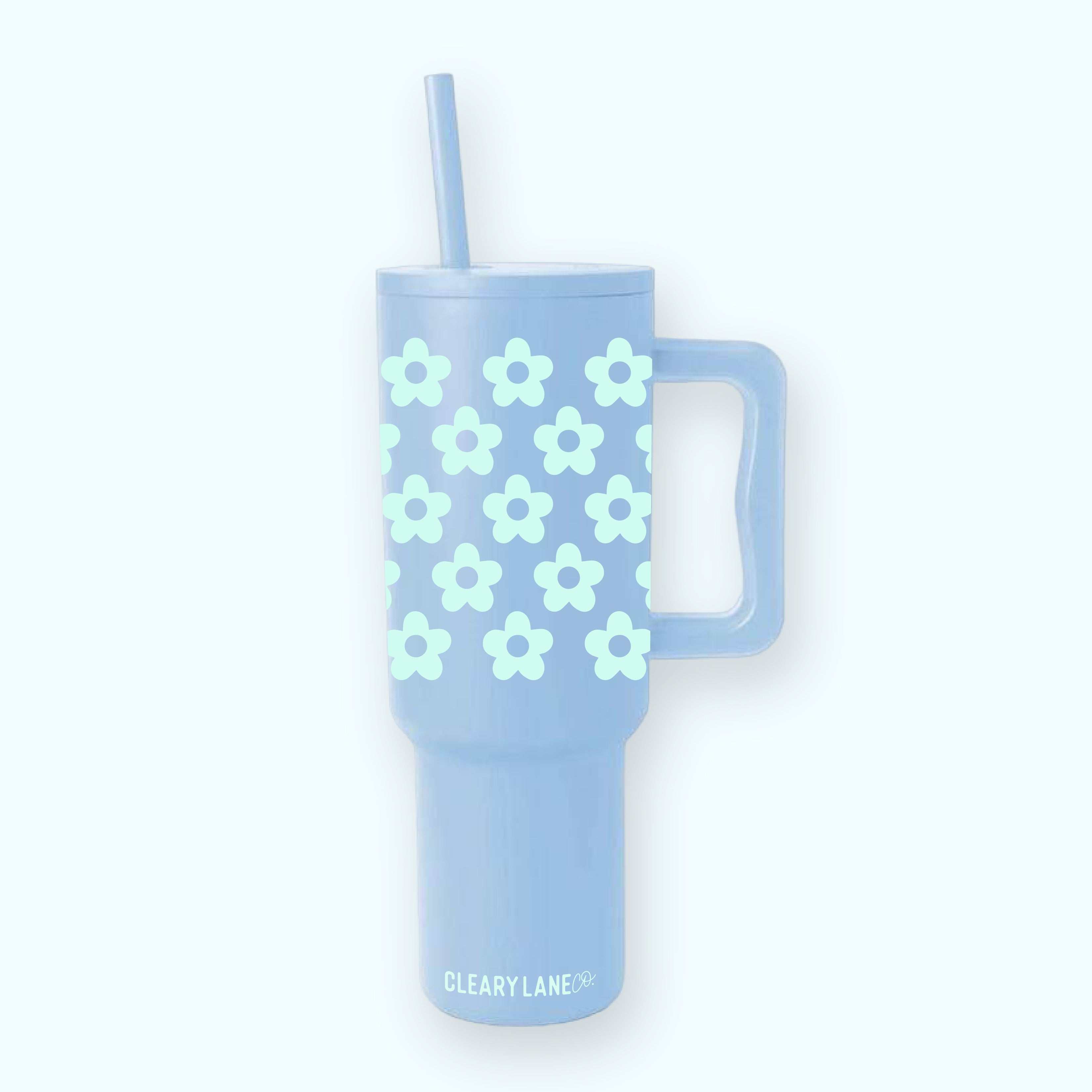 40oz Tumbler with Handle Royal Blue – Dales Clothing Inc