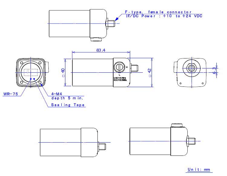 New Japan Radio NJR2841L/42L/43L Universal Ku-Band 2LO PLL LNB - Int. Ref.