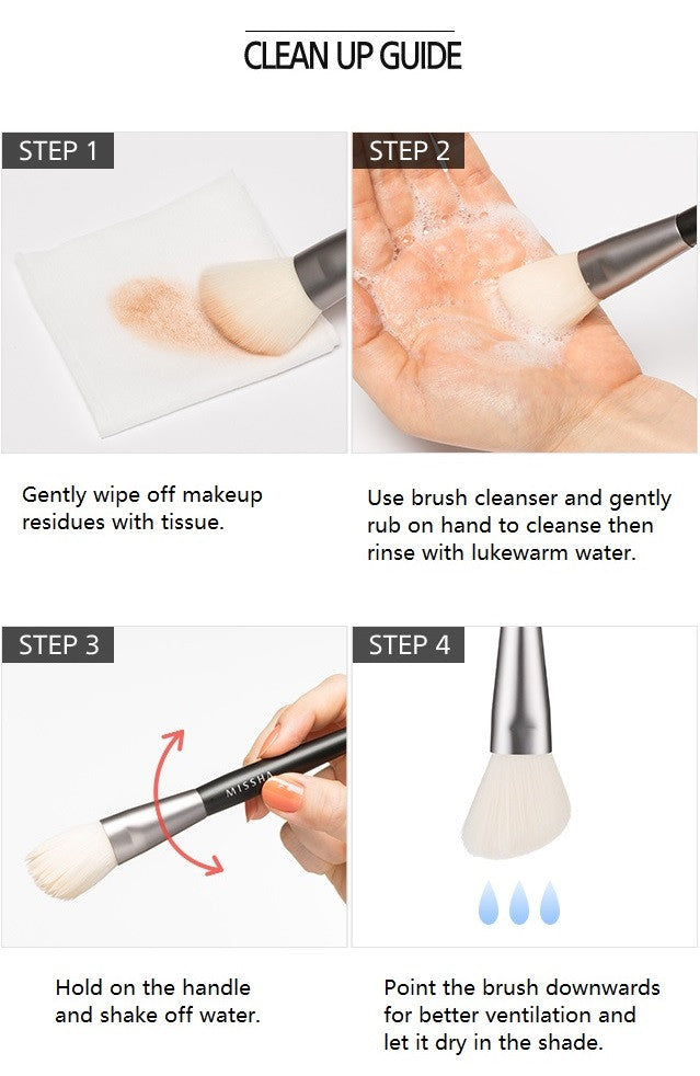 MISSHA Artistool Cheek & Highlighter Brush #206 cleansing guide