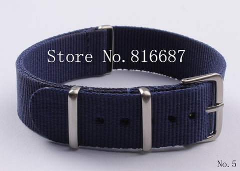 cinturino nato nylon blu 18mm