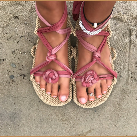 Interchangeable Lace Rope Sandals – Annie's Village