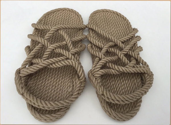 Women's Natural Rope Sandals – Annie's Village