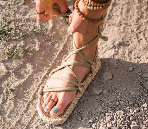 olive boot laces