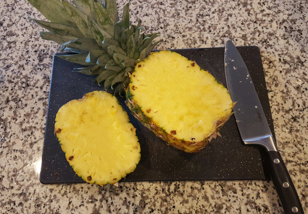 Step One of Pineapple Salsa