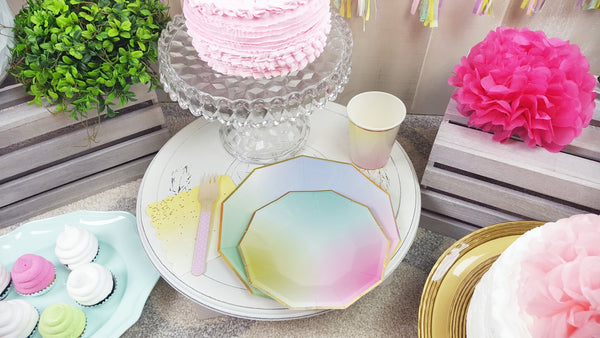 Pastel Ombre Unicorn Princess Mermaid Party