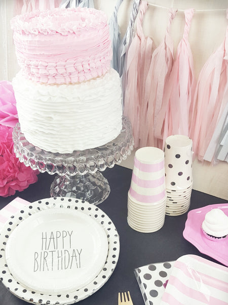 Pink and Black Paris Themed Birthday Party or Graduation or Baby Shower
