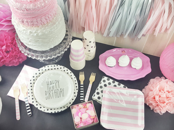Paris Pink and Black Birthday Party Theme
