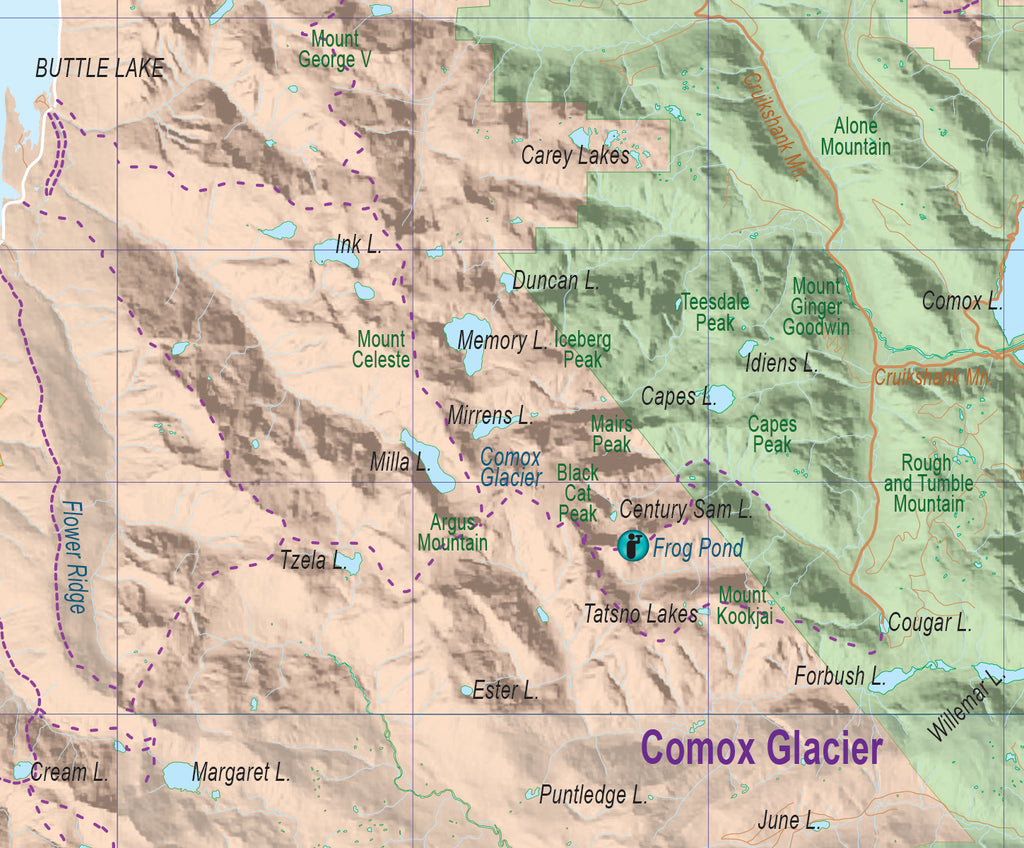 Comox Glacier Trail map