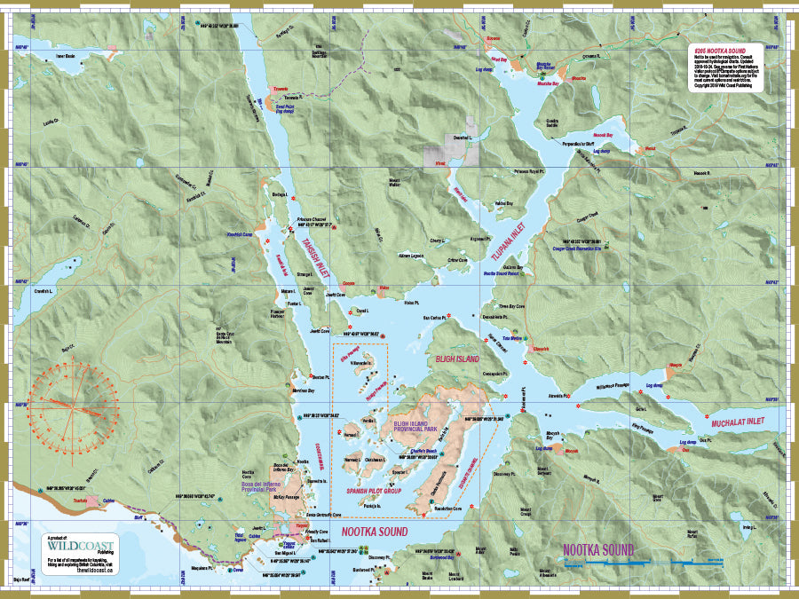 Nootka Sound Fishing Map Nootka Sound Map/Chart For Kayaking And Boating – Wild Coast Publishing