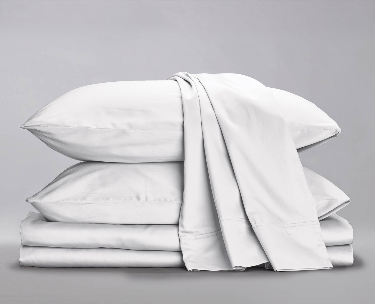 Organic Sateen Cotton Hemmed Sheet Set - SOL Organics product image