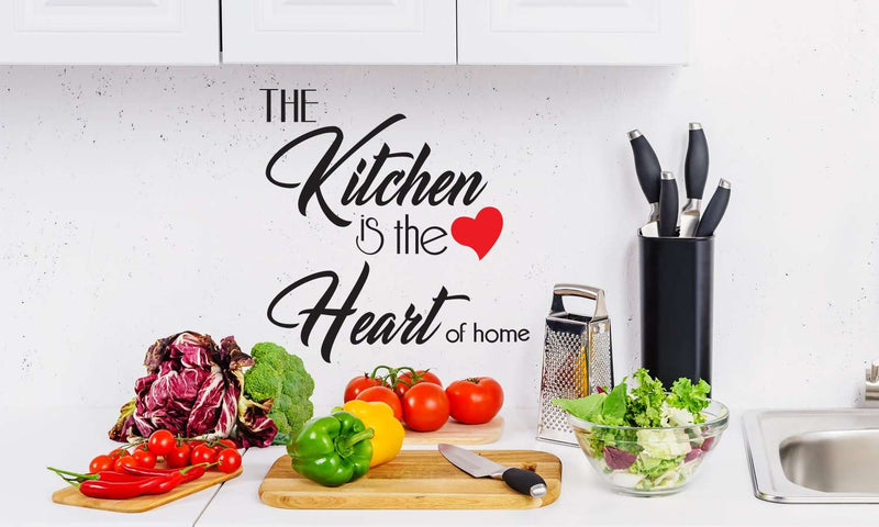 Zidni natpis Kitchen Heart - samoljepljive naljepnice, tekst, citati, tekstualne naljepnice.