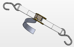 Line Drawing, 1" Cam Buckle Strap