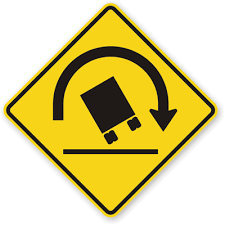 Trailer Rollover Warning Sign