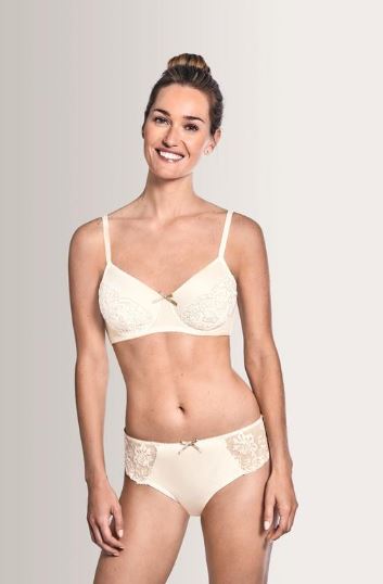 Amoena Dorothy WireFree Bra, Soft Cup, Size 34A, Pearl Beige Ref