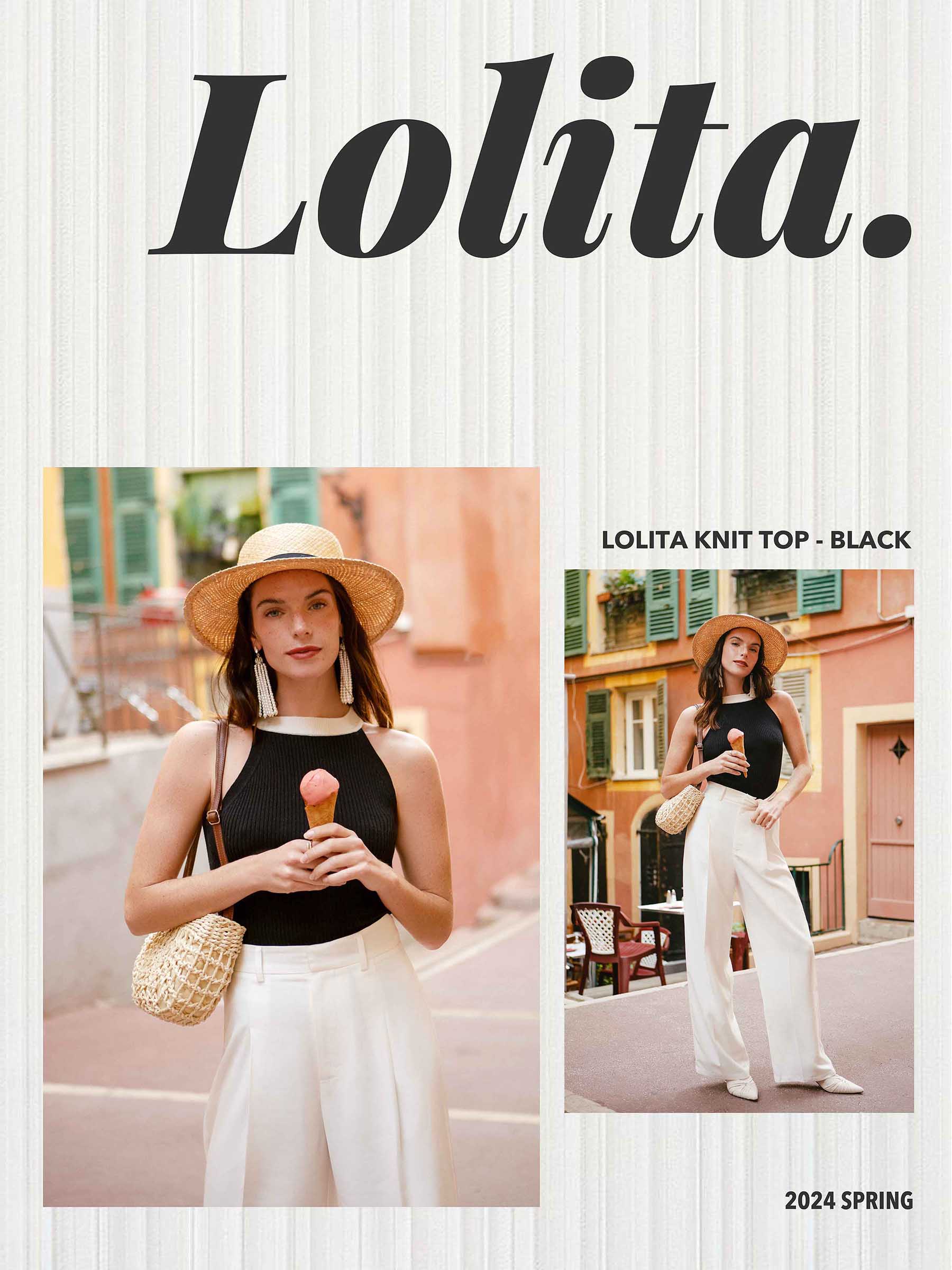 Petite Studio's Lolita Knit Top - Black Spring '24