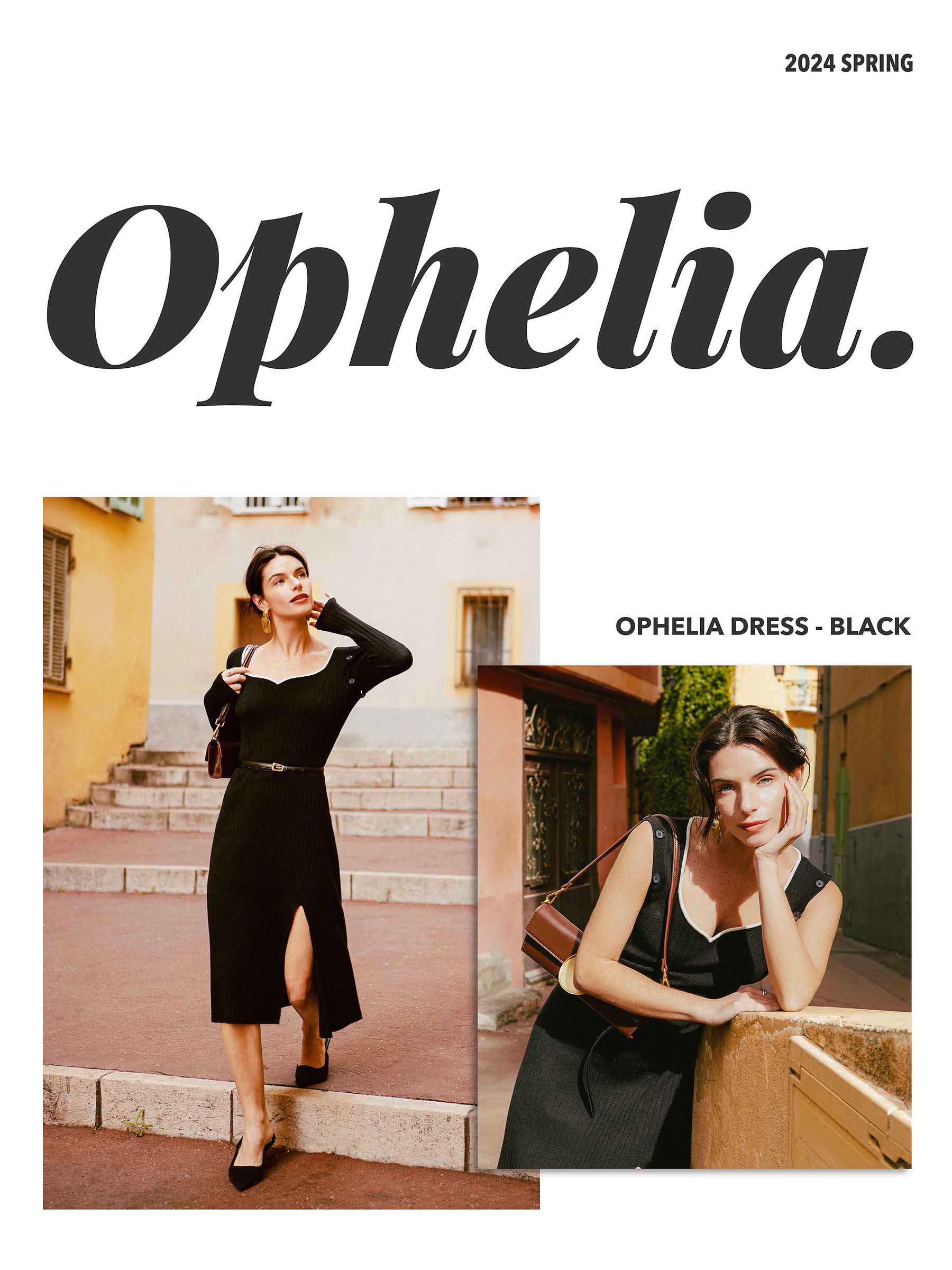 Petite Studio's Ophelia Adjustable Sleeves Dress - Black Spring '24