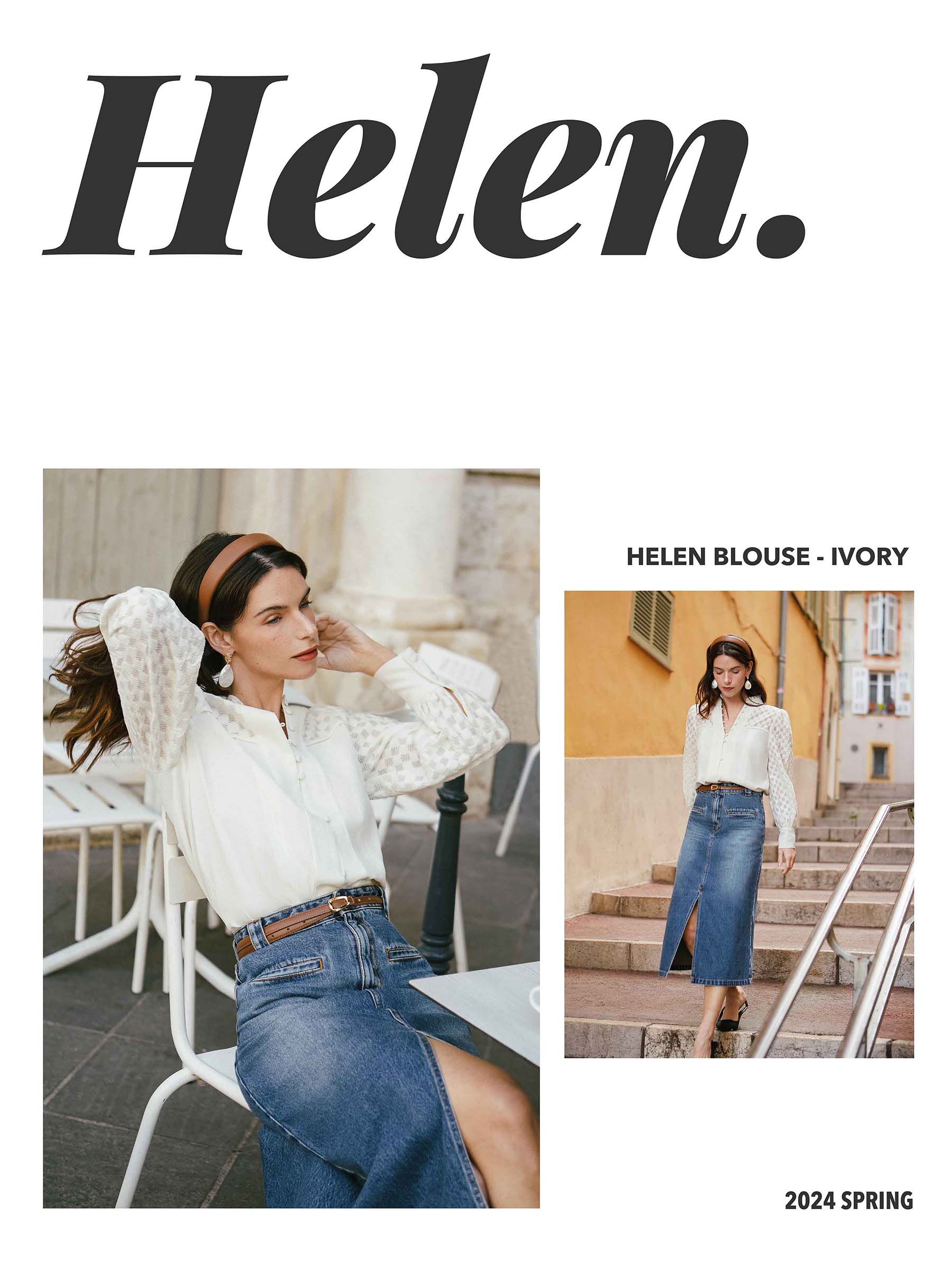 Petite Studio's Helen Blouse Ivory - Spring '24