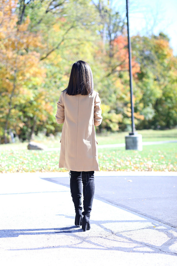 sydneysfashiondiary | Petite Studio NYC - camel top coat