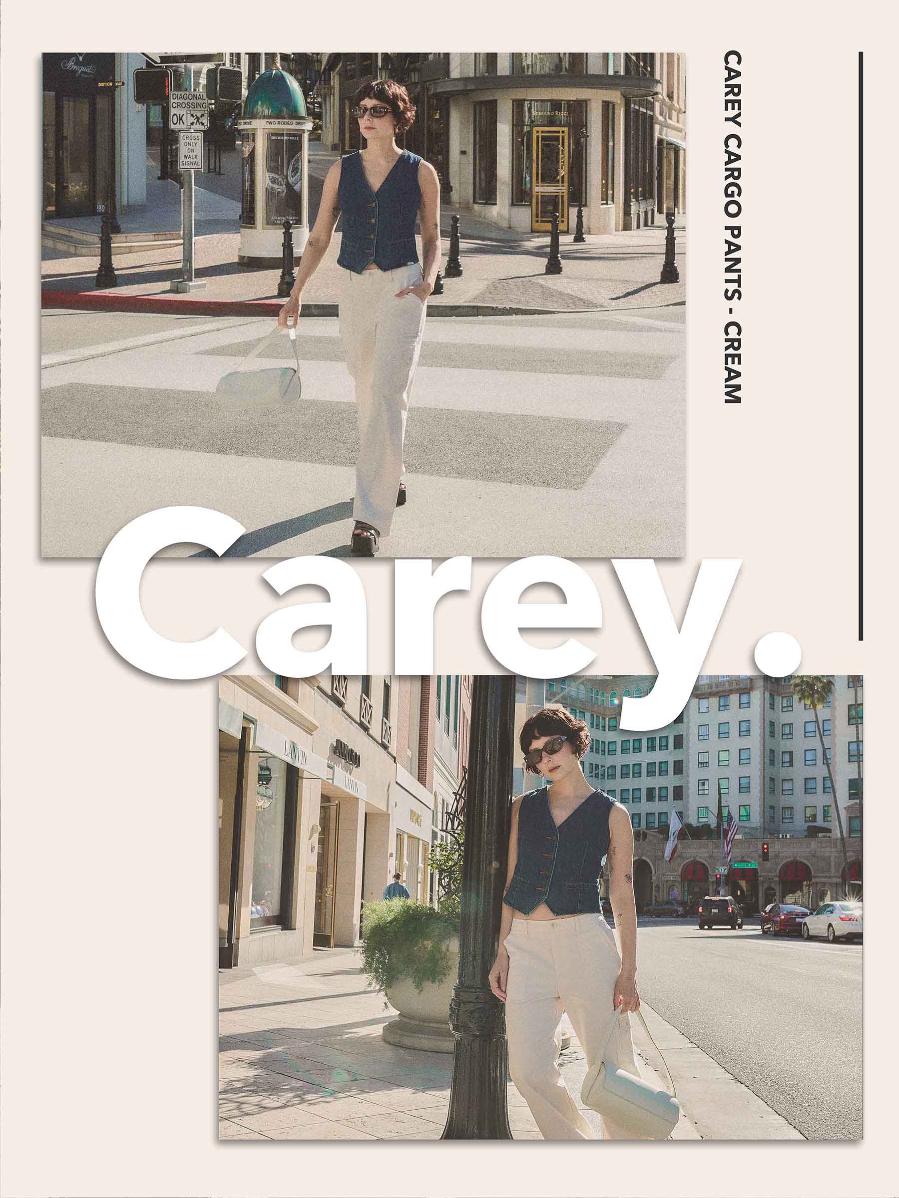 Petite Studio Spring '24 Collection - Carey Cargo Pants in Ivory