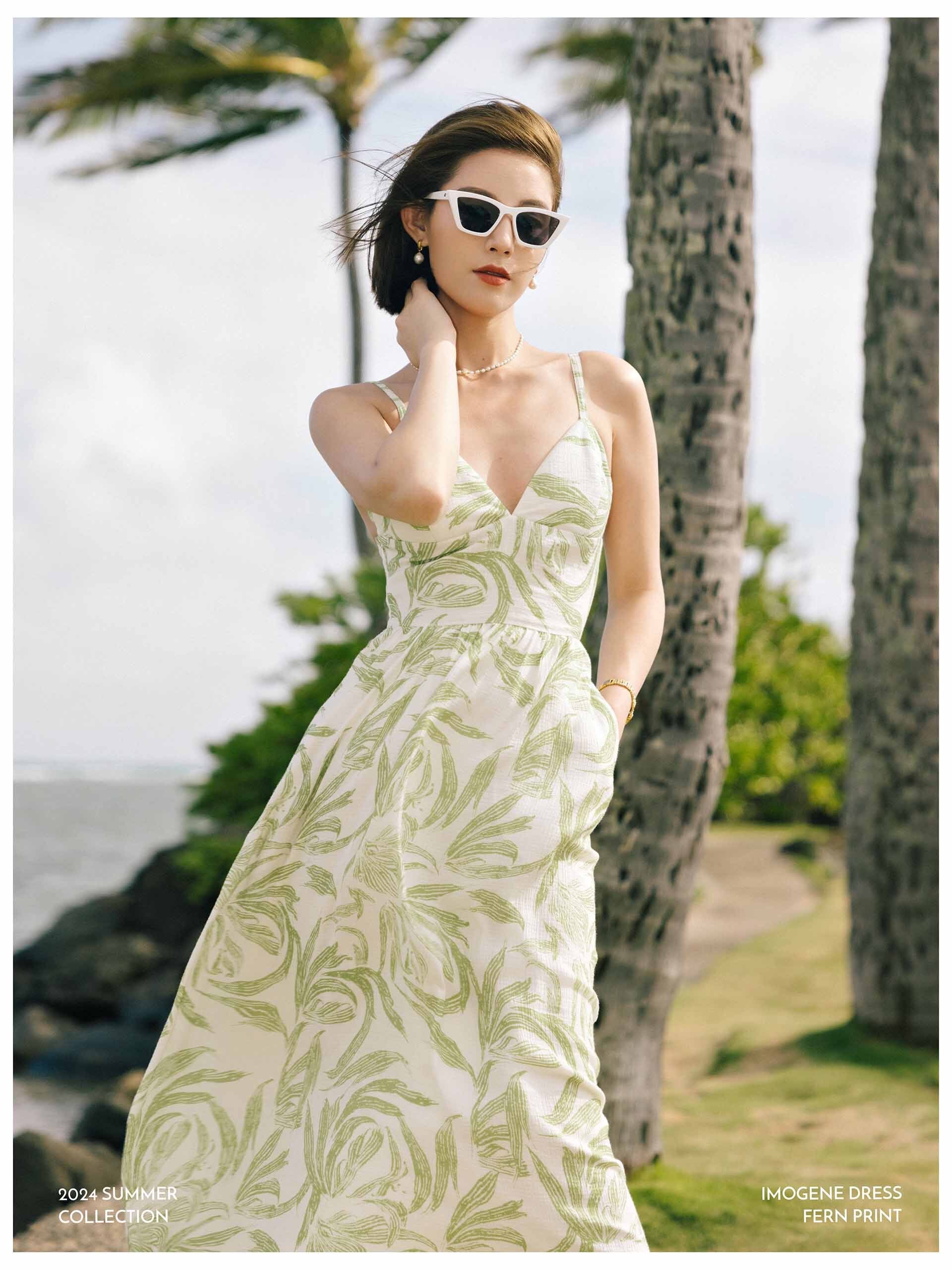 Petite Studio NYC | Suggyl x Petite Studio Summer '24 Collection - Suggyl Series. Imogene Dress in Fern Print