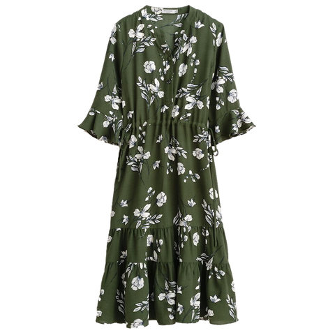 Eggcanvas in Celina Dress Green Floral