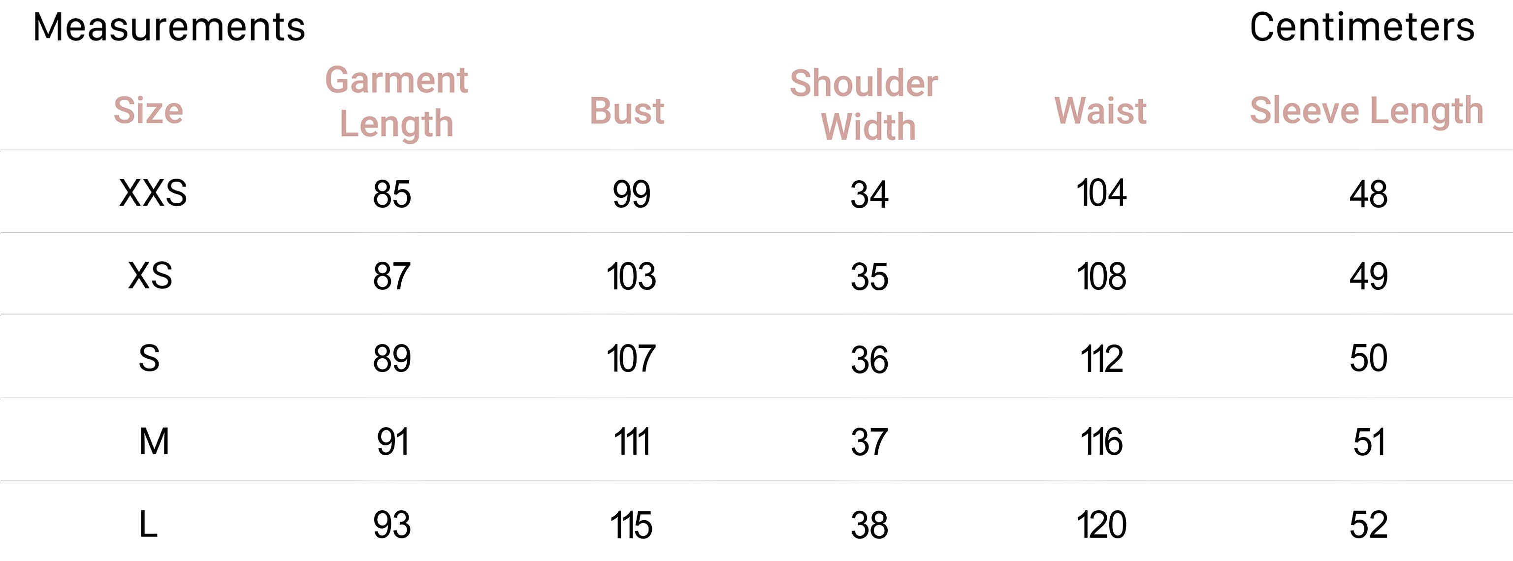 Measurements for Sylvie Dress in Spring Blooms