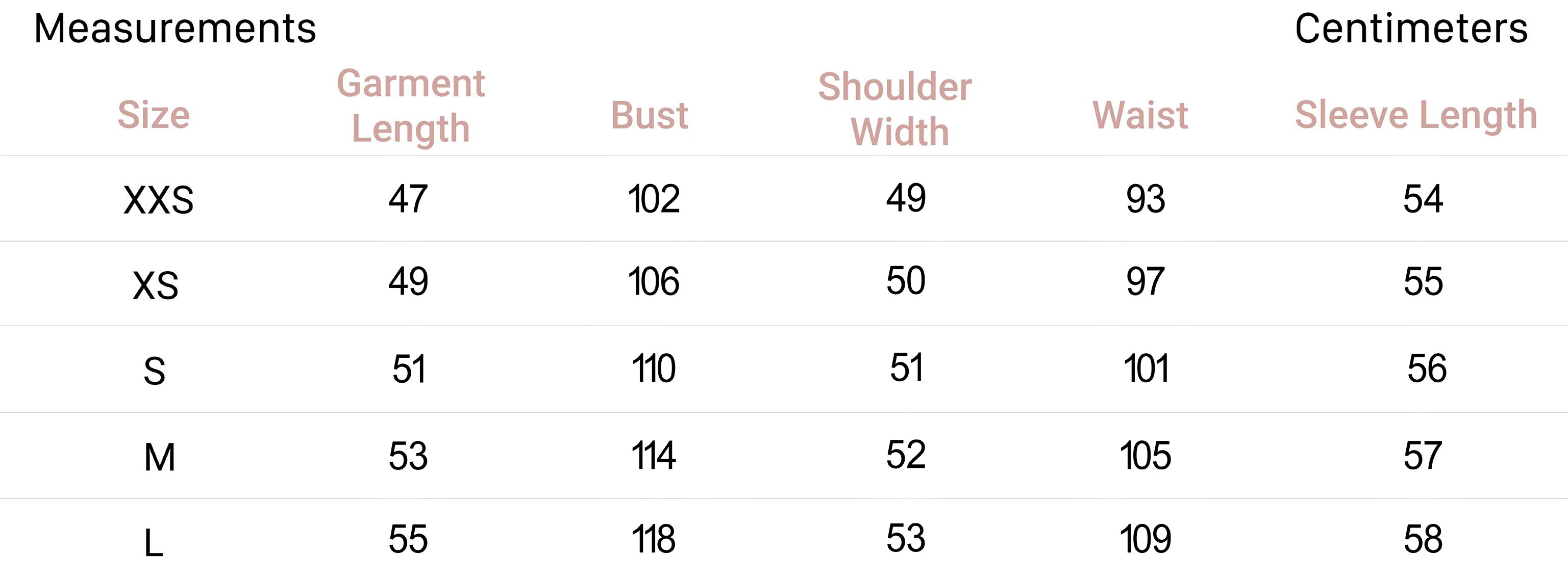 Measurements for Petite Studio's Paige Denim Jacket