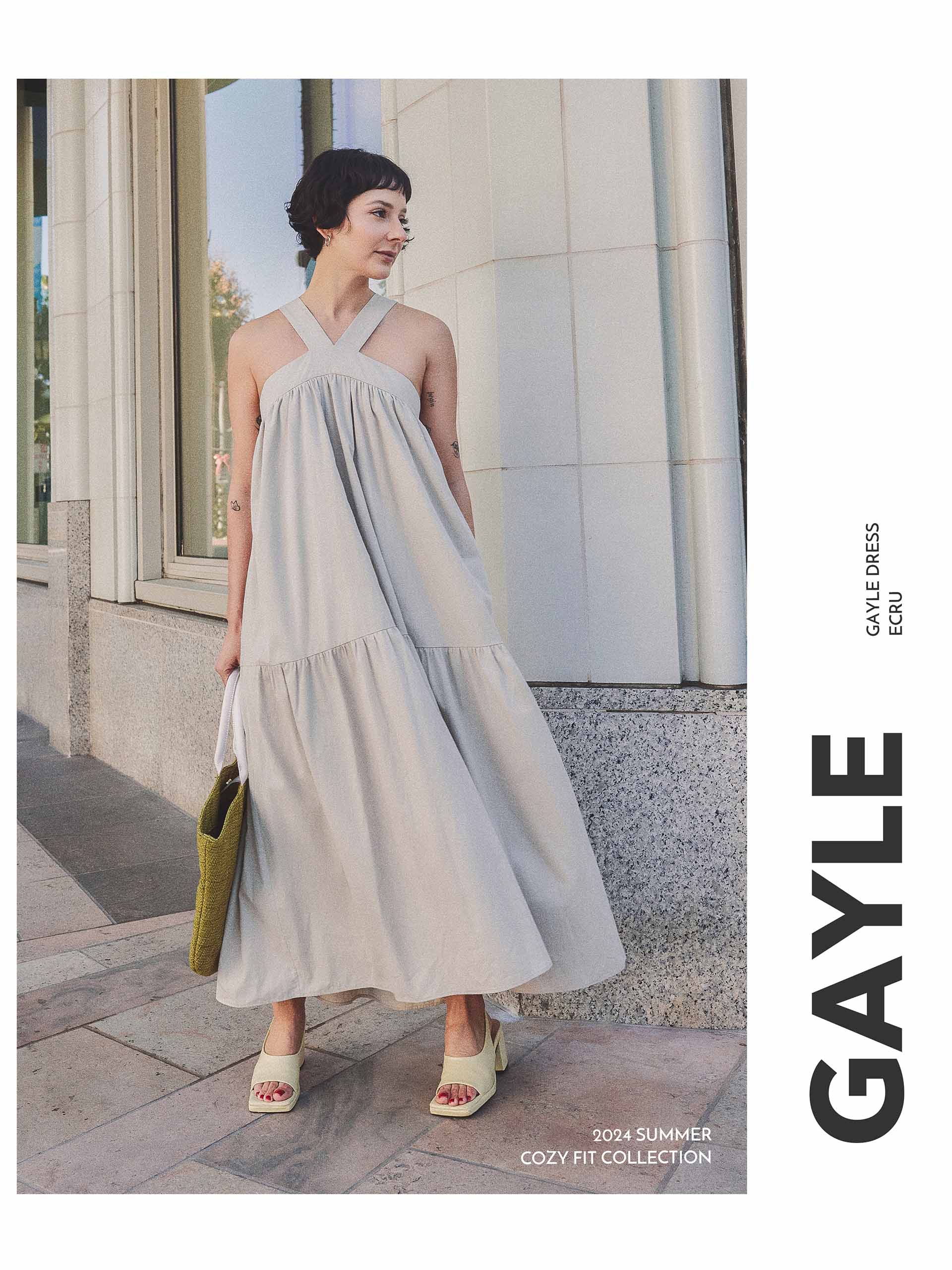 Petite Studio Summer '24 Cozy Fit Collection - Gayle Dress in Ecru